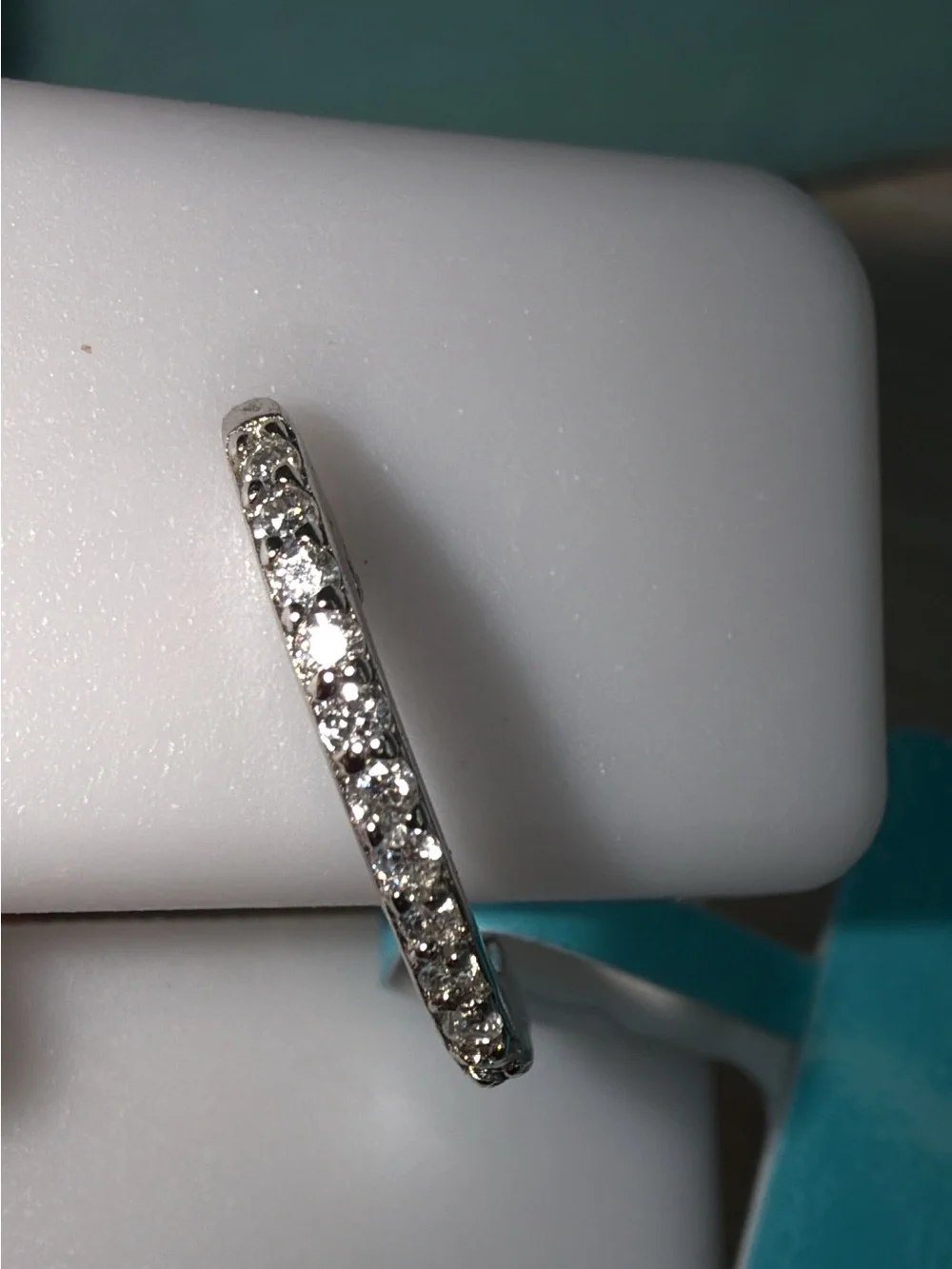 Brand new 925 sterling silver moissanite small earring Huggies NWT